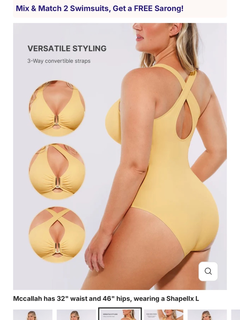 SHAPELLX Ruched U-Wire Cut Out Shaping Swimsuit built in Shapewear - Picture 5 of 10